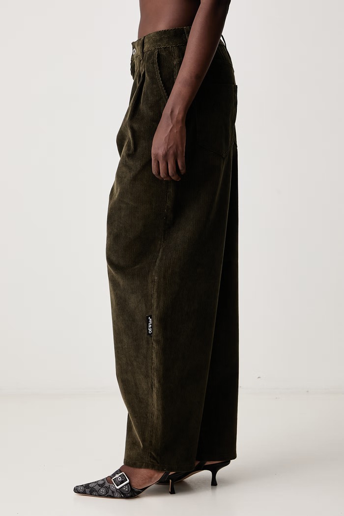 Corduroy Balloon панталон от джинс дамски Off-White 2FH00539B зелен