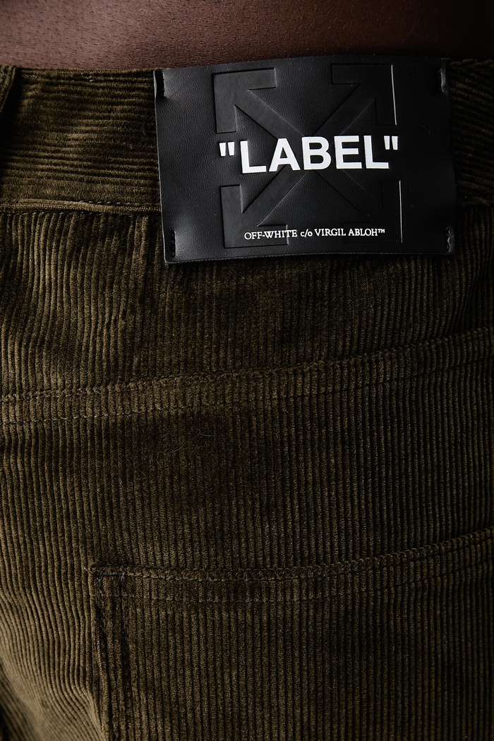 Corduroy Balloon панталон от джинс дамски Off-White зелен 2FH00539B
