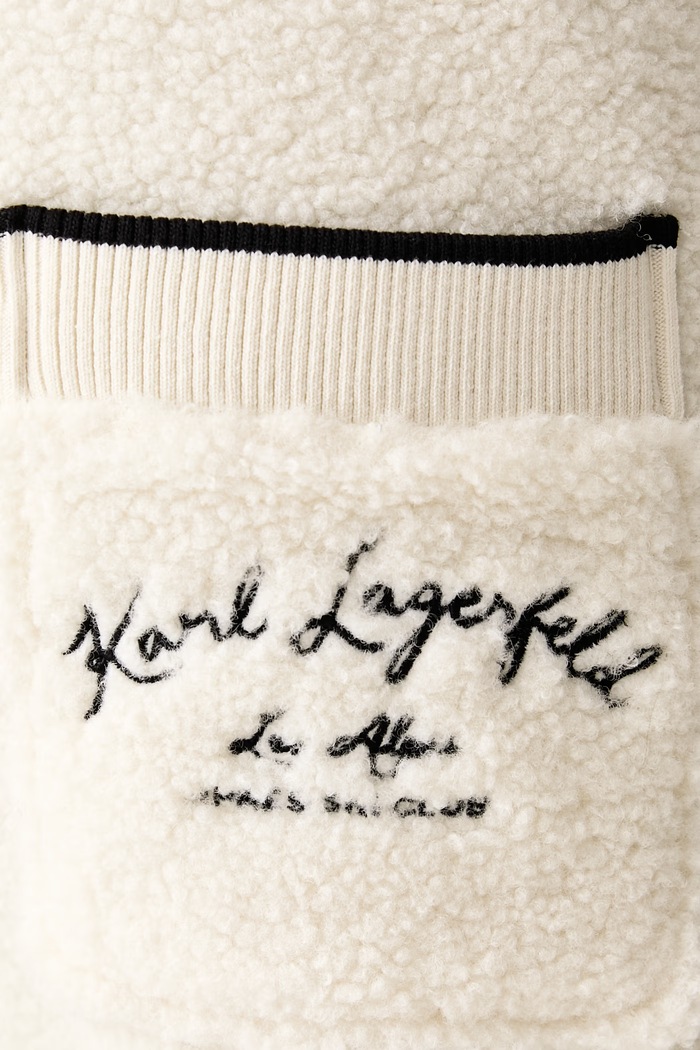 Donji dio trenirke za žene s flisom Karl Lagerfeld B4W44011 bež