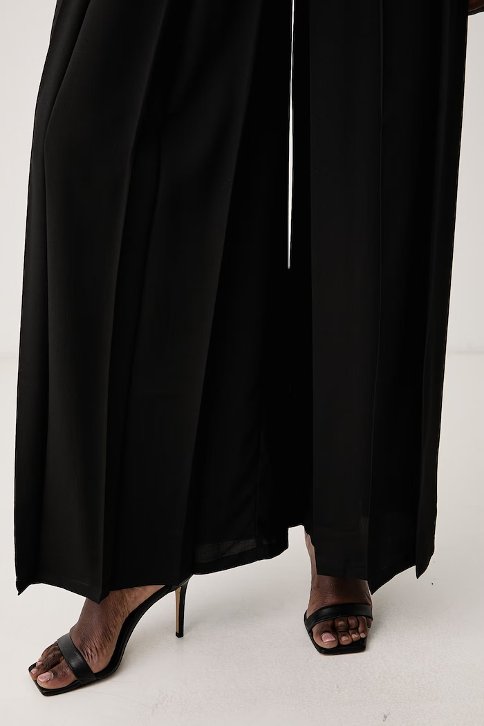 Pantaloni palazzo pentru femei Karl Lagerfeld B4W10113 negru