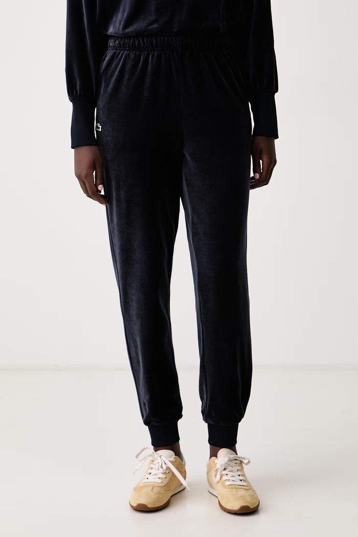 Lacoste Spodnie dresowe damskie z bawełną granatowy XF0209