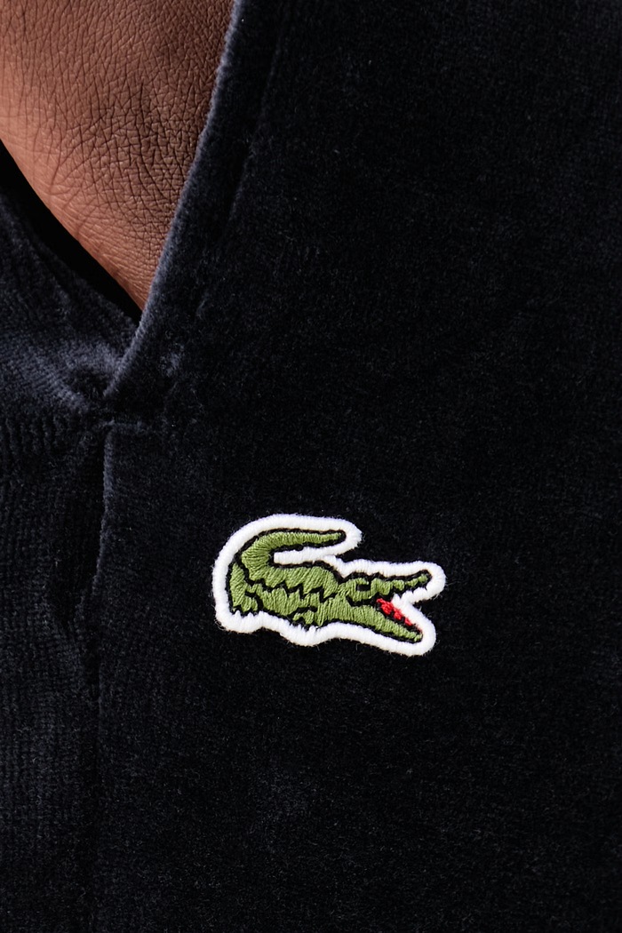 Spodnie dresowe damskie z bawełną Lacoste XF0209 granatowy