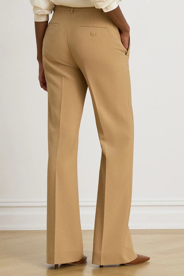 Lauren Ralph Lauren Spodnie straight damskie 200B36388 beżowy AW26