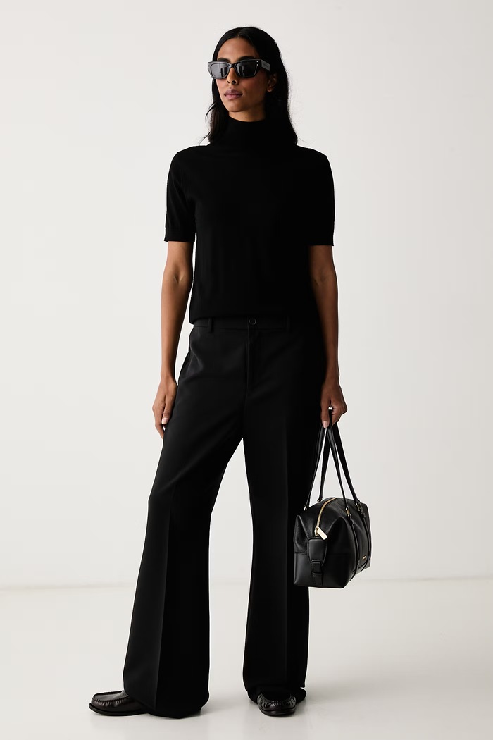 Lauren Ralph Lauren Pantaloni straight pentru femei 200B36388 negru AW26
