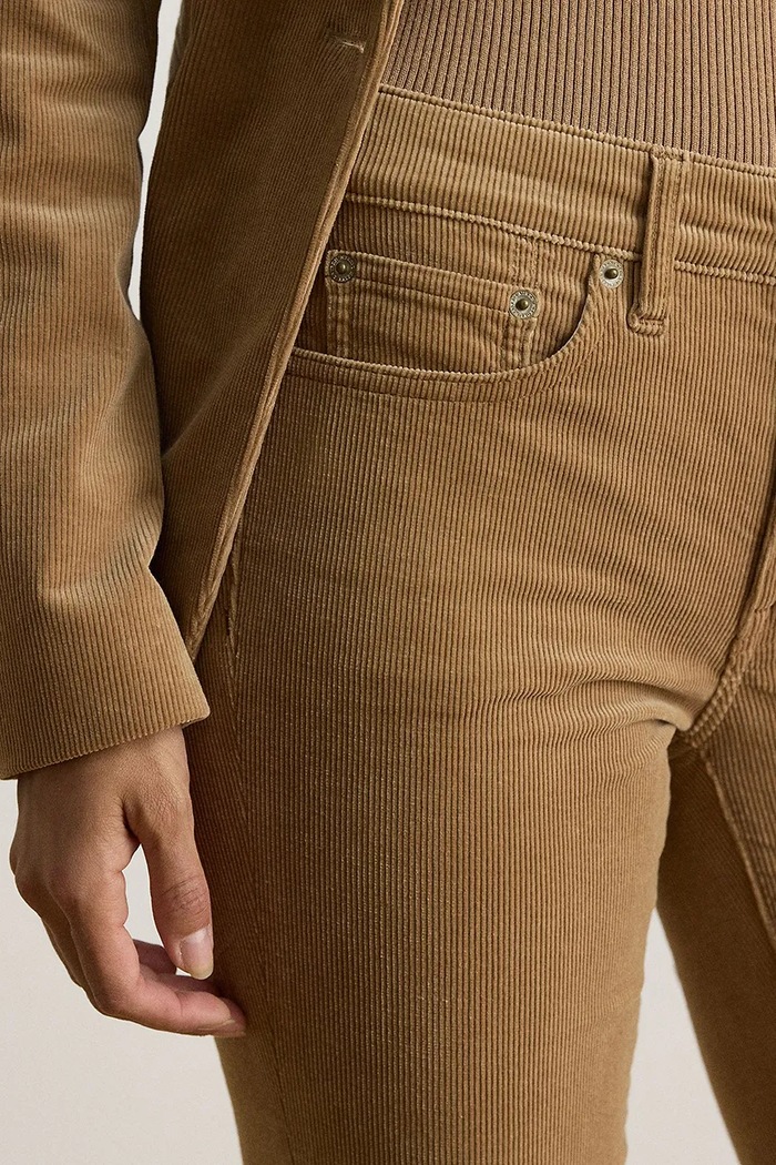 Spodnie damskie sztruksowe Lauren Ralph Lauren 200B27754 beżowy