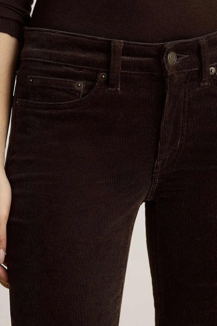 Kalhoty dámské manšestrové Lauren Ralph Lauren 200B27754 hnědá