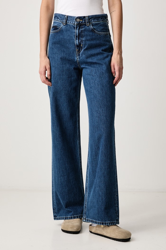 Carhartt WIP Jane Pant jeansy loose damskie niebieski I037531
