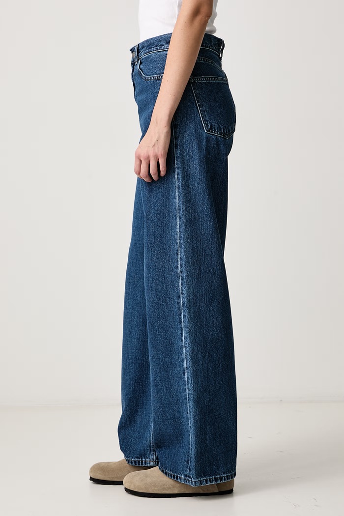 Jane Pant jeansy loose damskie Carhartt WIP I037531 niebieski