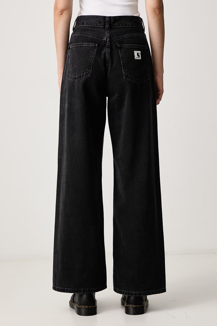 Odzież Carhartt WIP Jane Pant jeansy loose damskie I037531 czarny