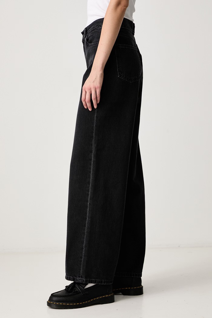 Jane Pant jeansy loose damskie Carhartt WIP I037531 czarny