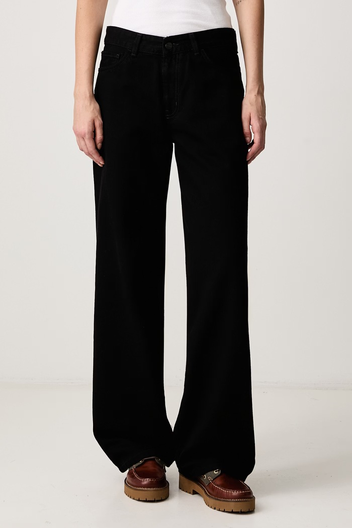 Carhartt WIP Lavine Pant jeansy straight damskie czarny I037530