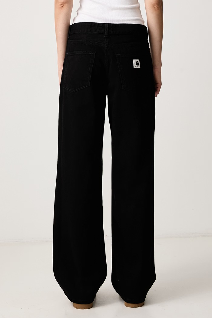 Odzież Carhartt WIP Lavine Pant jeansy straight damskie I037530 czarny