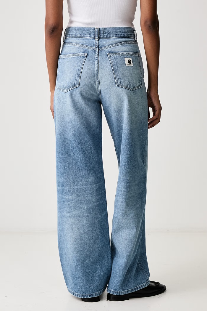 Odzież Carhartt WIP Jane Pant jeansy loose damskie I030497 niebieski