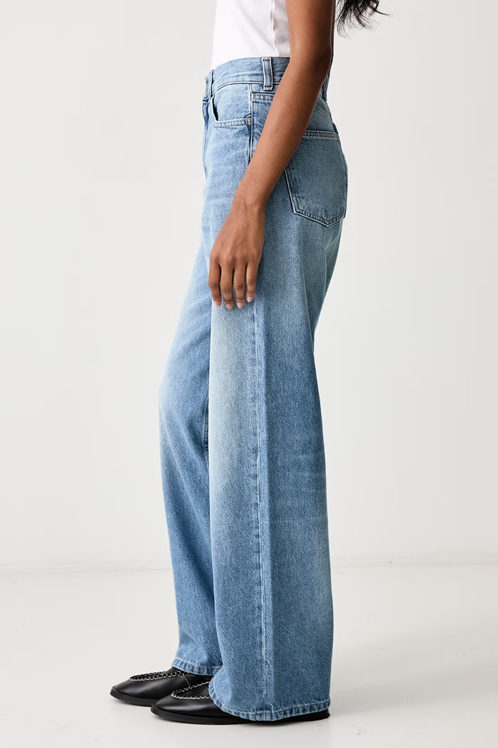 Jane Pant jeansy loose damskie Carhartt WIP I030497 niebieski