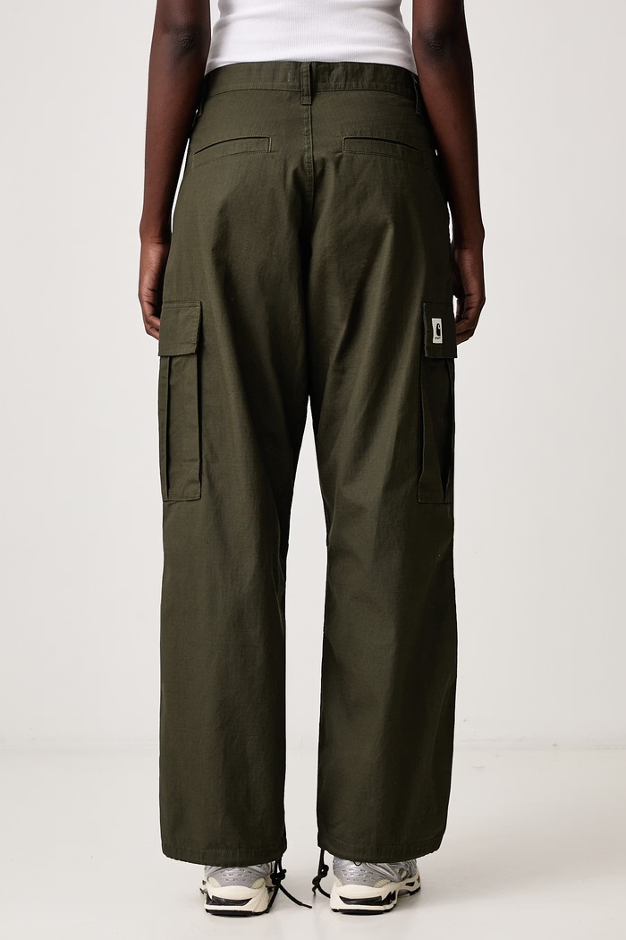 Odzież Carhartt WIP Brandon Cargo Pant spodnie cargo bawełniane męskie I037582 zielony