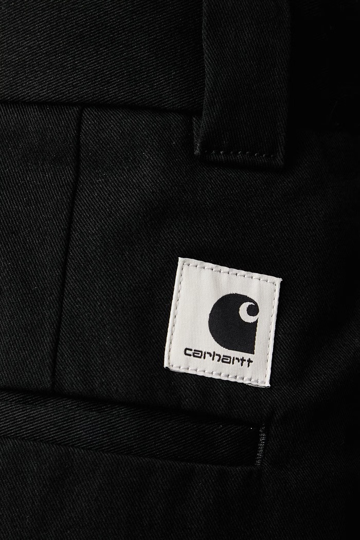 Tristin Pant spodnie straight z bawełną damskie Carhartt WIP czarny I030502