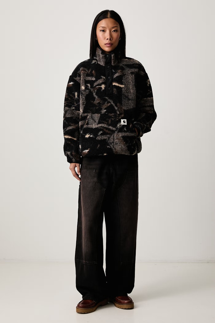 Carhartt WIP Brandon Double Knee Pant jeansy loose damskie I034635 czarny AW26
