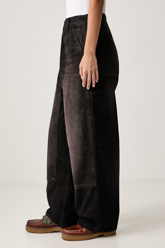 Brandon Double Knee Pant jeansy loose damskie Carhartt WIP I034635 czarny