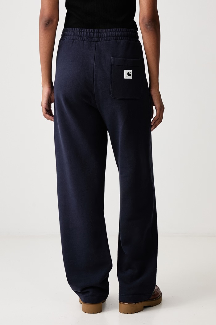 Odzież Carhartt WIP Cassie Sweat Pant spodnie dresowe bawełniane damskie I037149 granatowy