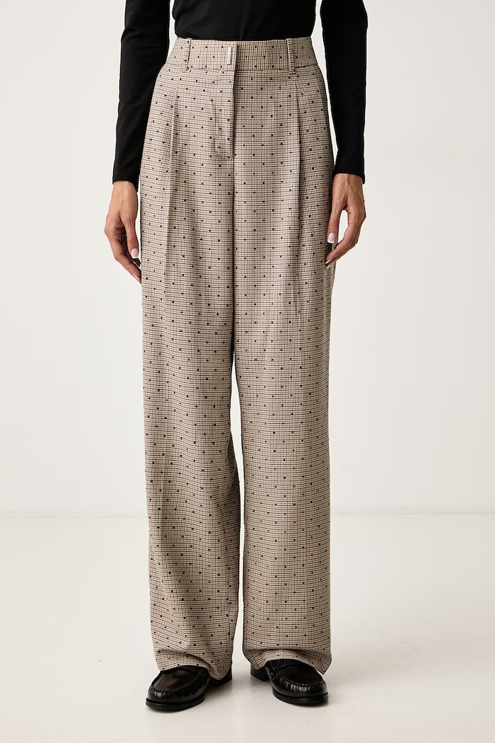 DKNY Spodnie garniturowe damskie beżowy UG6PM059