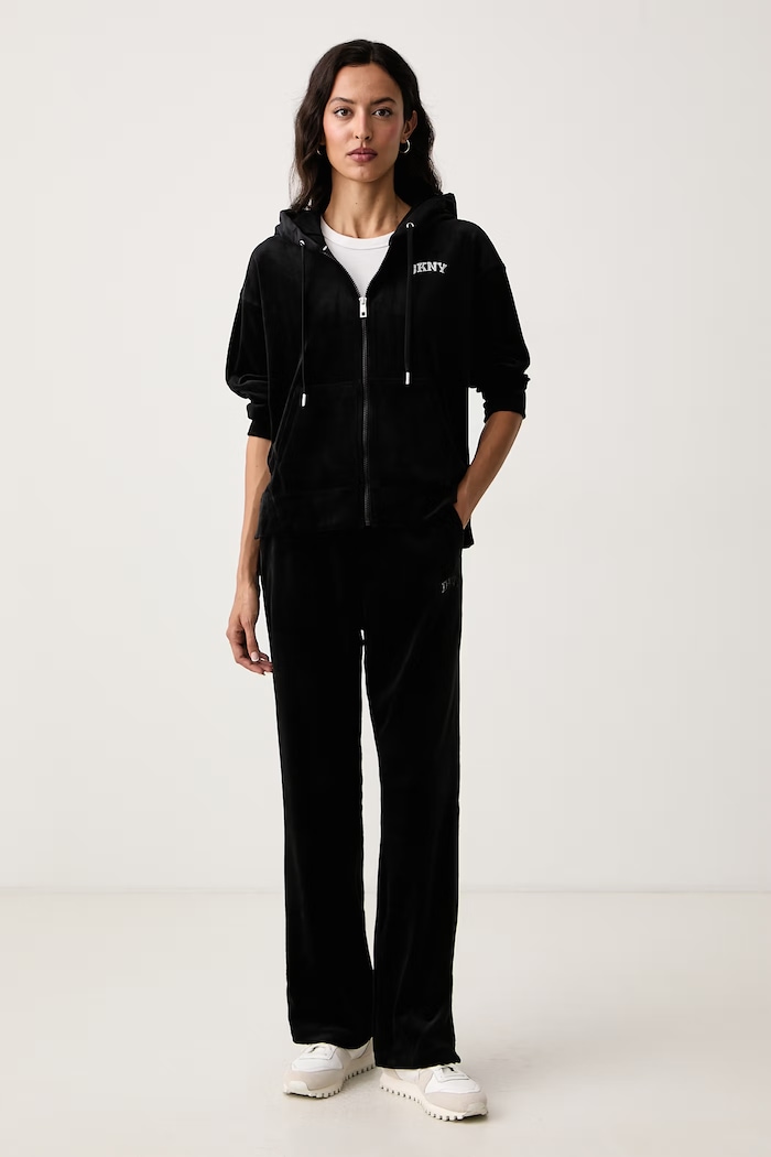 DKNY Spodnie dresowe damskie DP6P3992 czarny AW26