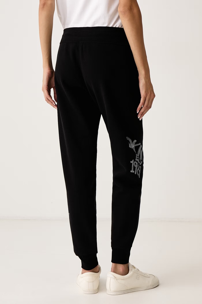 Odzież DKNY Spodnie dresowe damskie z bawełną DP6P3959 czarny