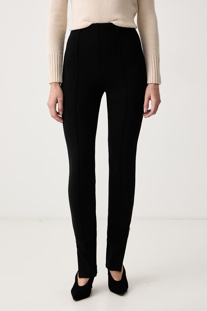 Max&Co. Spodnie skinny damskie z wiskozą MASTER czarny 2626786023200
