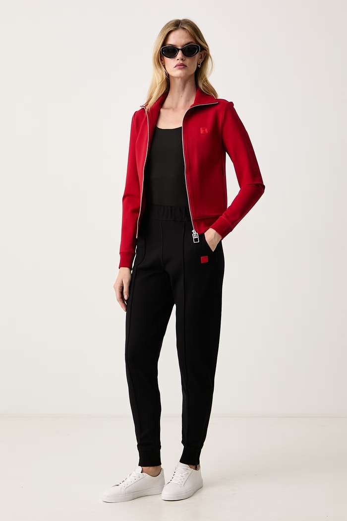 Max&Co. Spodnie dresowe damskie z wiskozą TARO 2626786013200 czarny AW26