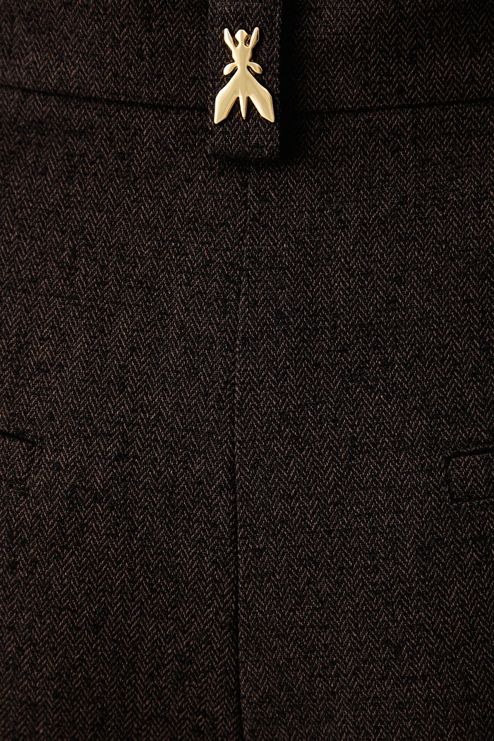 Spodnie straight damskie Patrizia Pepe 2P0077.C0277 brązowy