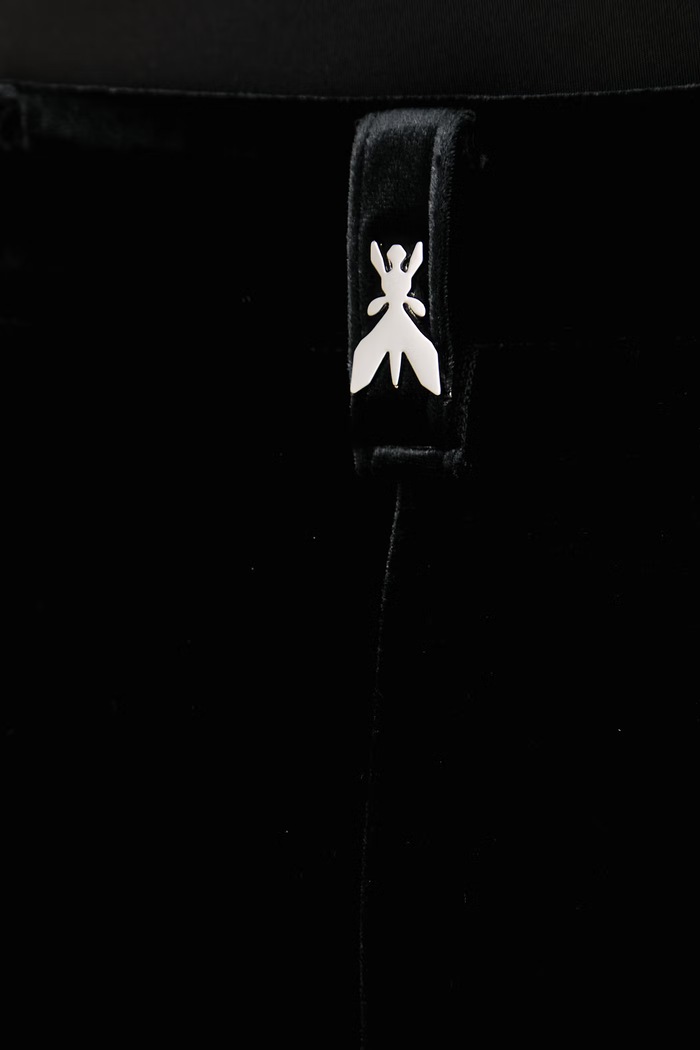 Spodnie damskie welurowe Patrizia Pepe 2P0050.J0085 czarny