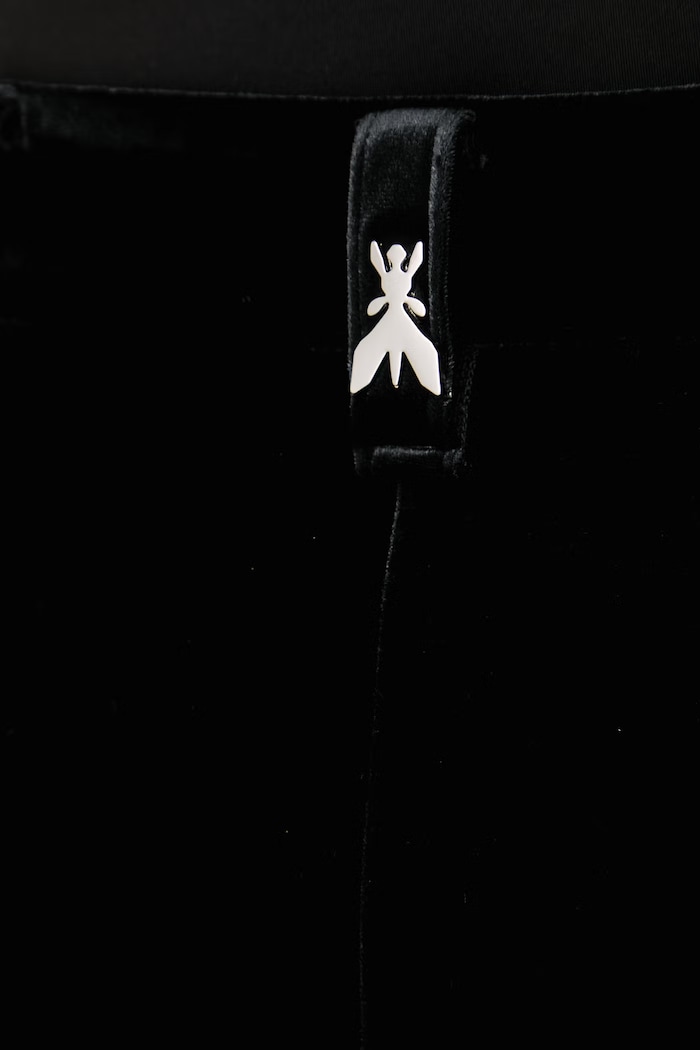 Spodnie damskie welurowe Patrizia Pepe 2P0050.J0085 czarny