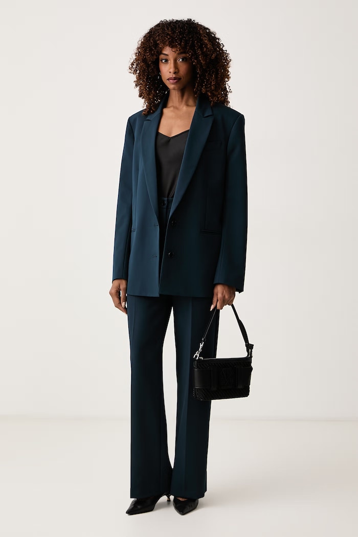 Patrizia Pepe Spodnie garniturowe damskie 2P0039.C0273 granatowy AW26