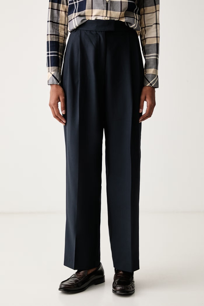 Barbour Spodnie damskie Fawne granatowy LTR0439
