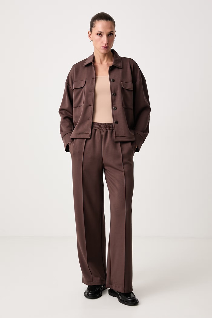 Marc O'Polo Spodnie dresowe damskie z modalem 10228811 brązowy AW26