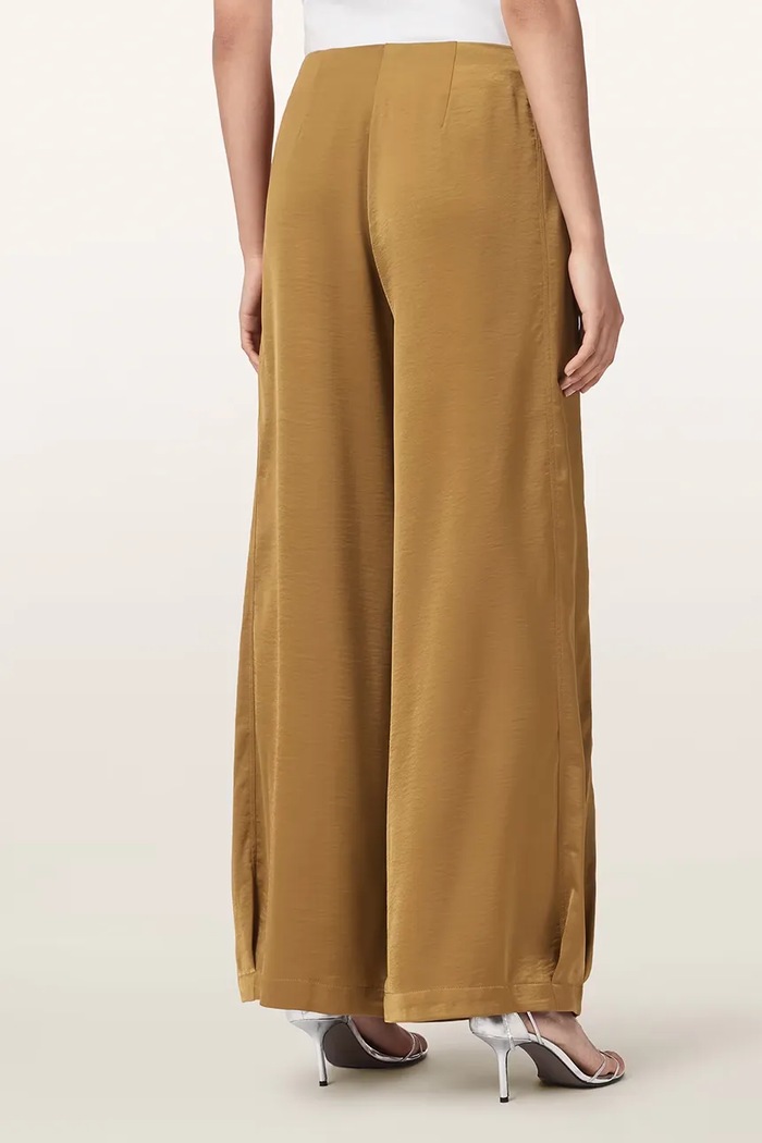 AllSaints Spodnie damskie LOLA W012TF żółty AW26