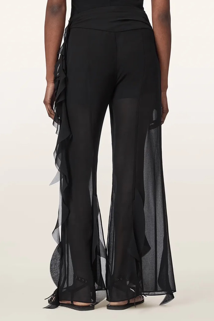 AllSaints Spodnie damskie MINNA W007TE czarny AW26