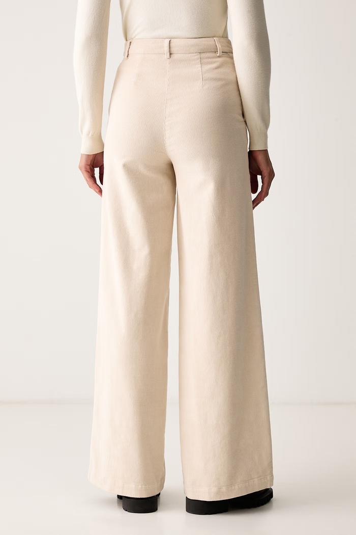 Odzież Colmar Spodnie wide leg damskie bawełniane z elastanem 06000001W.3LK beżowy
