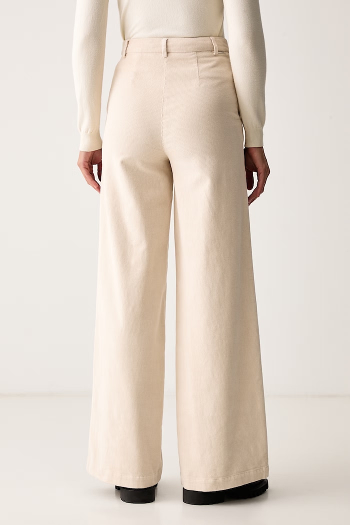 Odzież Colmar Spodnie wide leg damskie bawełniane z elastanem 06000001W.3LK beżowy