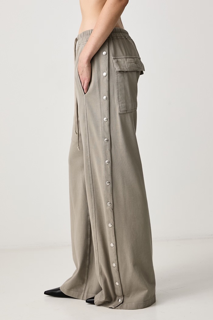 Wide pusher спортен панталон от памук дамски Rick Owens DRKSHDW DS02F6336.RIG бежов