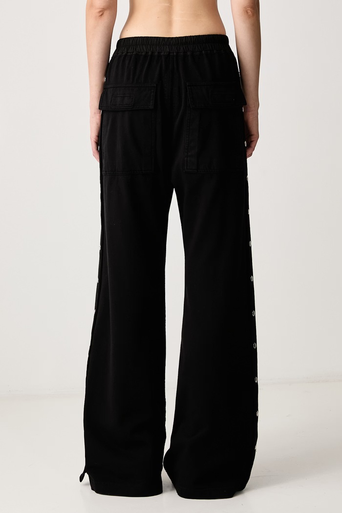 Дрехи Rick Owens DRKSHDW Wide pusher спортен панталон от памук дамски DS02F6336.RIG черен