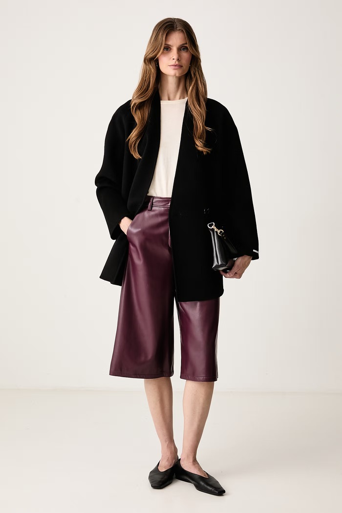 Marella Брюки для женщин из искусственной кожи Emme by Marella 2625786052200 фиолетовой AW26