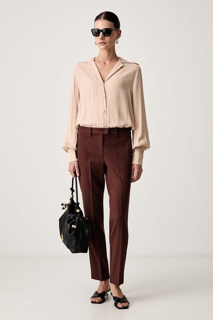 Marella Панталон дамски MLLFUOCO 2623136142200 кафяв AW26