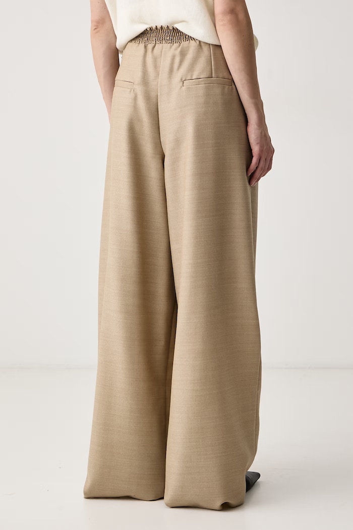 Abbigliamento Marella Pantaloni palazzo da donna in lana MLLVERBENA 2623136112200 beige