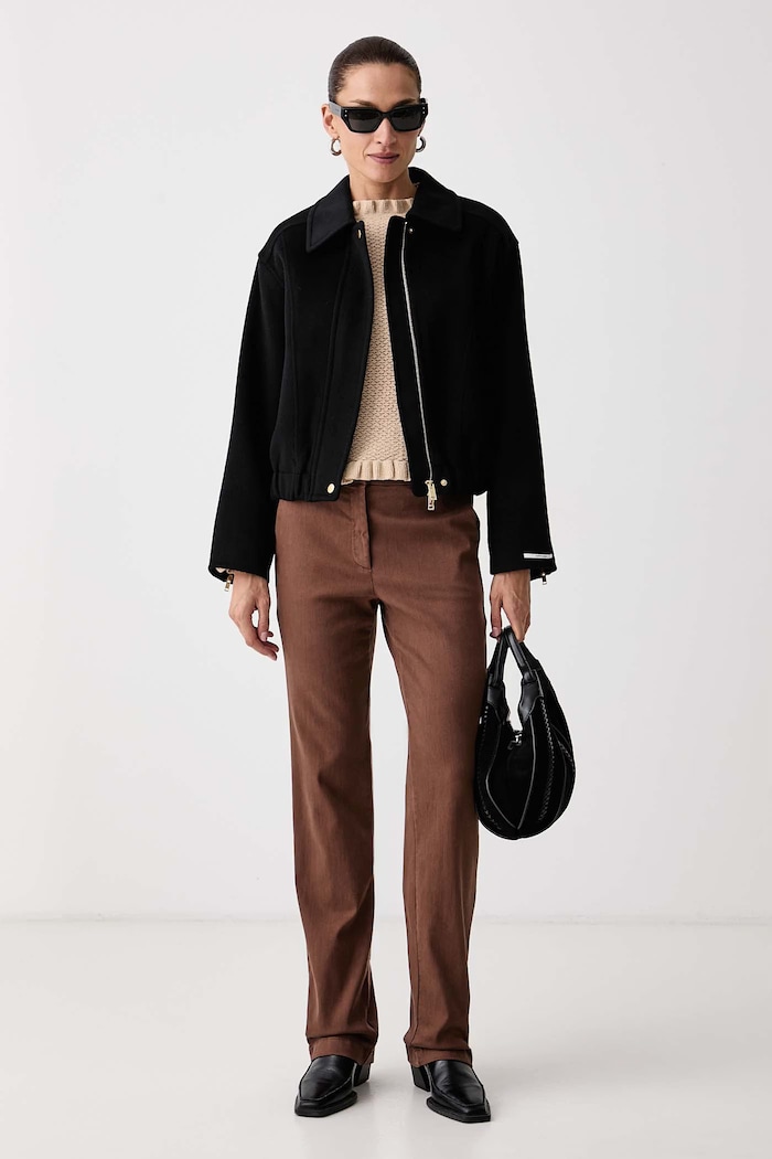 Marella Nohavice regular dámske s lyocellom MLLTAPIOCA 2623136065200 hnedá AW26