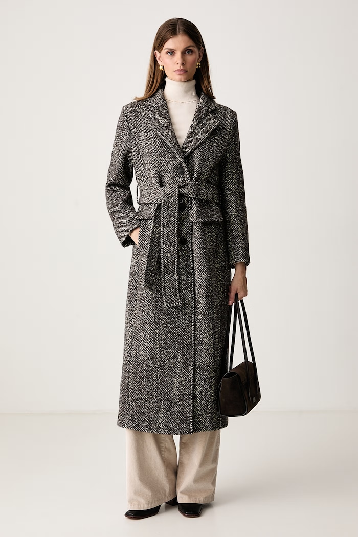 Marella Spodnie wide leg damskie sztruksowe MLLEFEBO 2623136055200 beżowy AW26