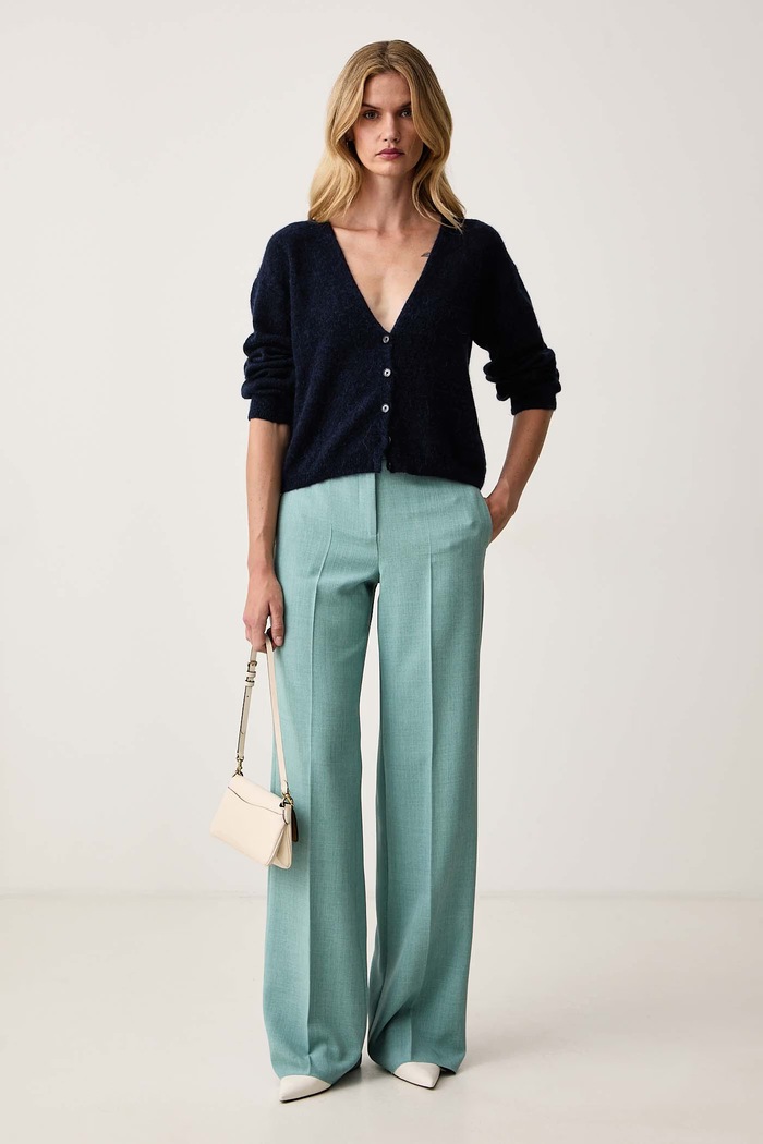 Marella Oblekové nohavice dámske MLLFIOCCO 2623136081200 tyrkysová AW26