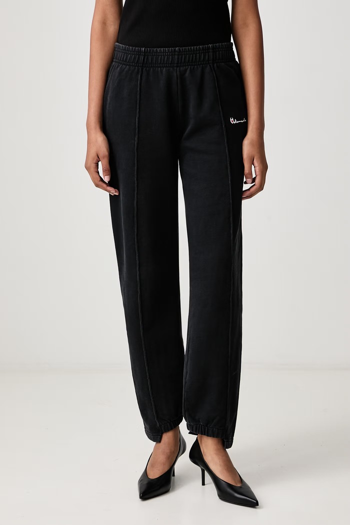 Vetements Athletic Logo spodnie dresowe bawełniane damskie czarny WH27SP227B
