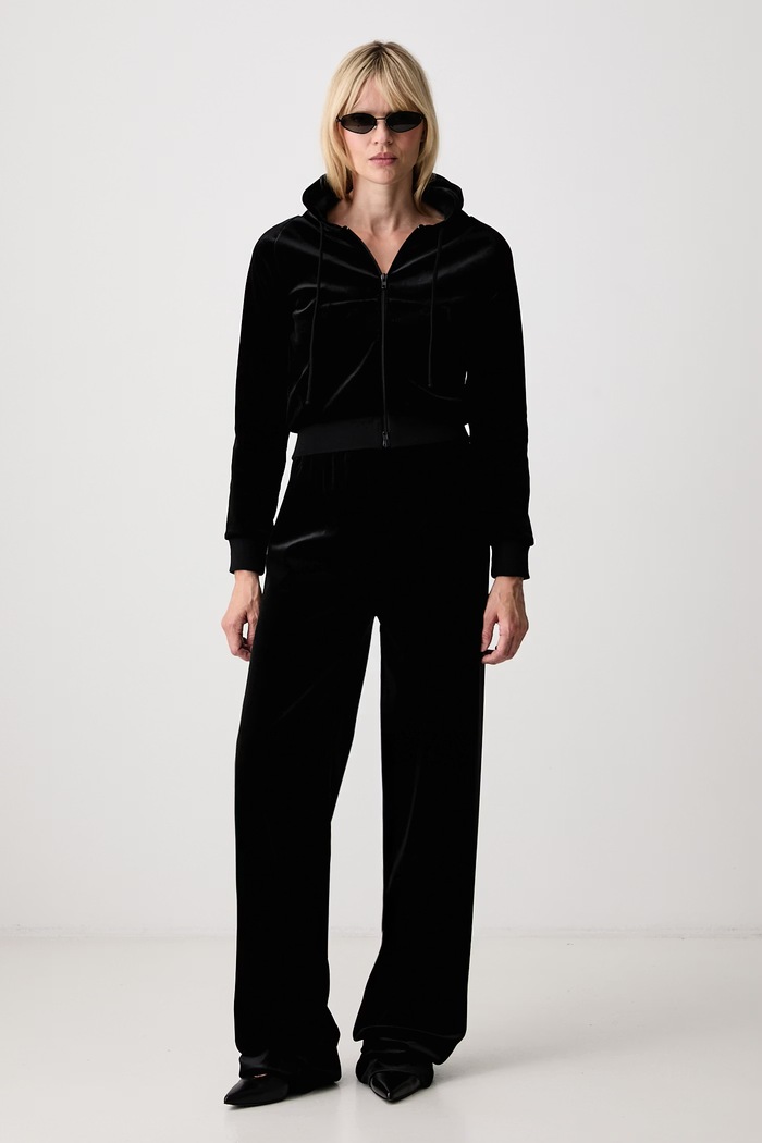 Vetements Push-up spodnie welurowe damskie WH27SP119B czarny AW26