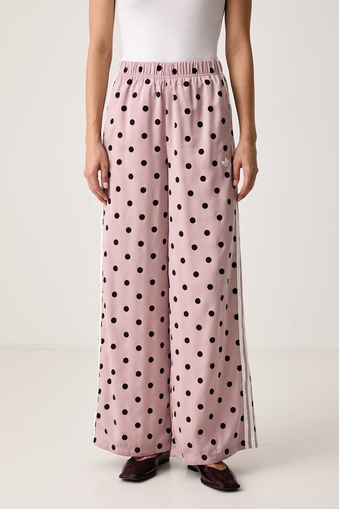 adidas Originals Широк панталон дамски Wide Leg Polka Dots розов LI2843
