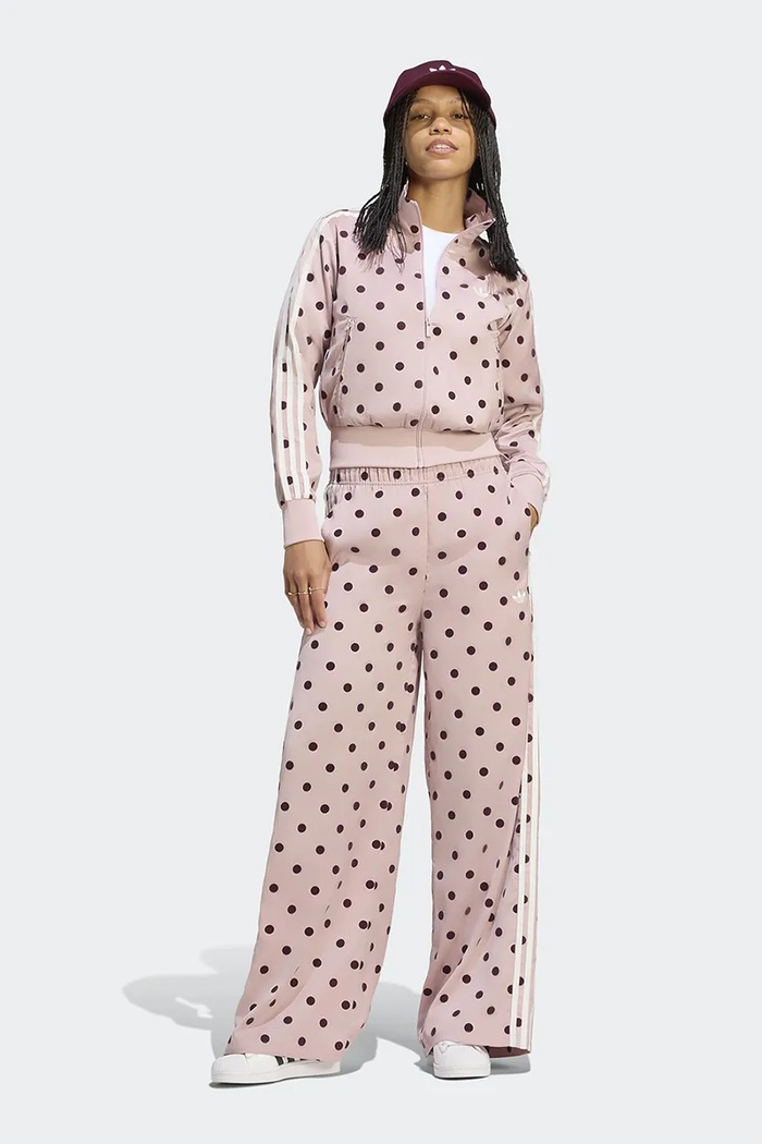 Odzież adidas Originals Spodnie wide leg damskie Wide Leg Polka Dots LI2843 różowy